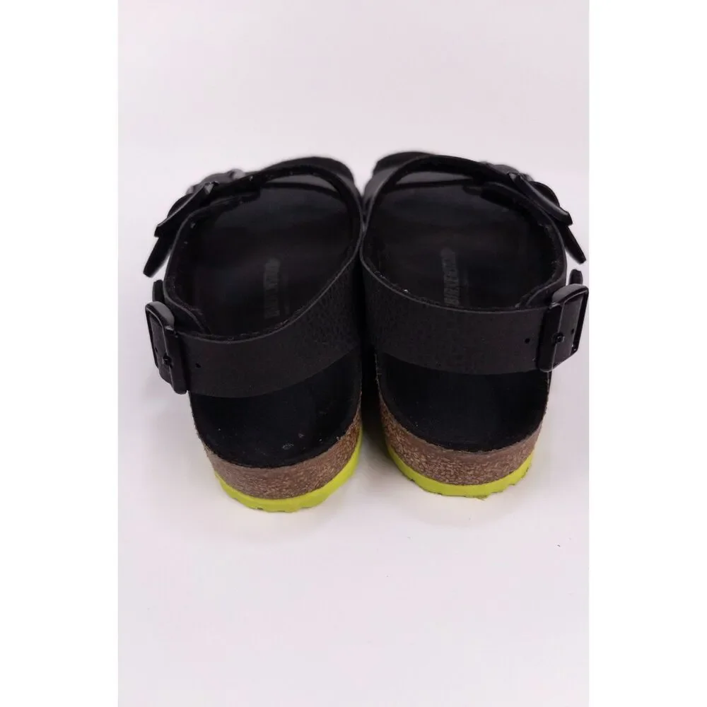 Birkenstock Milano Kids Sandals Black Neon Green Birko-Flor EU 32 Youth 1